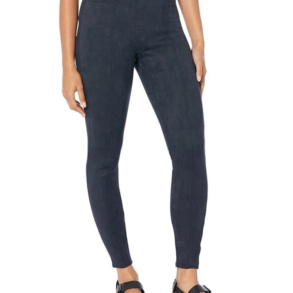 SPANX Women's Faux Suede Navy Leggings XL
